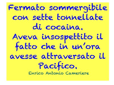 sommergibile cocaina