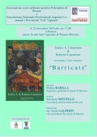 11/11/2019 - presentazione del romanzo BARRICATE di Enrico A. Cameriere & Roberto Cameriere