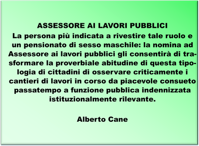 assessore ai lavori pubblici