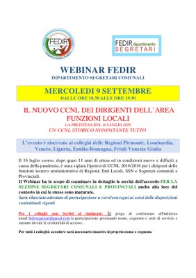 Webinar Segretari Comunali Webinar Segretari Comunali