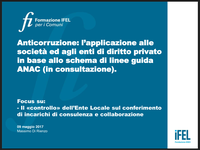 11/05/2017 - il conferimento degli incarichi professionali nelle società partecipate