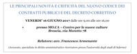 13/06/2017 - Formazione a Brescia sul correttivo al codice dei contratti 