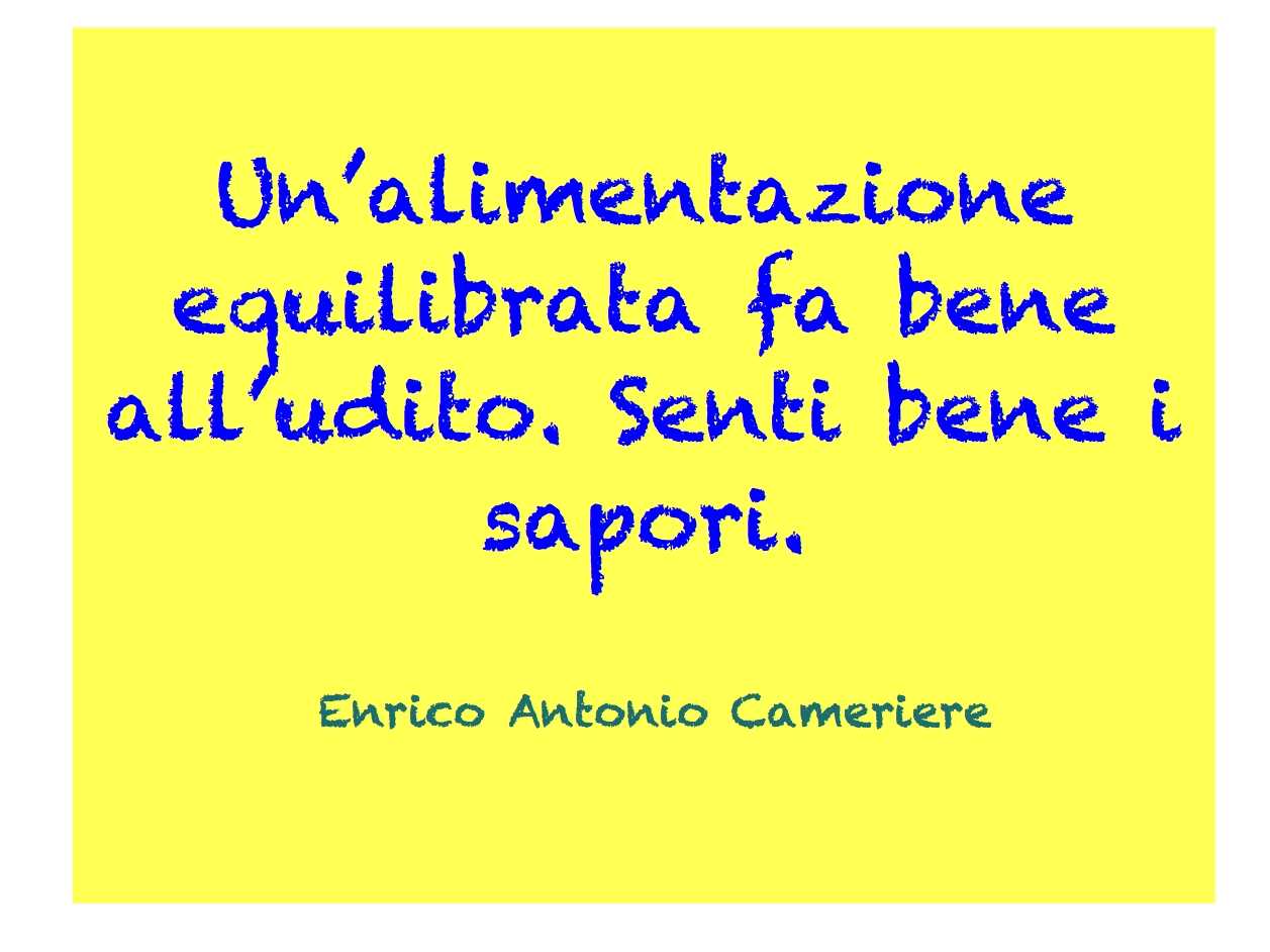 alimentazione udito