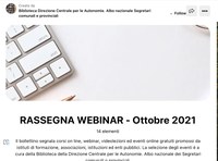 04/10/2021 - La nuova rassegna degli eventi online da parte della Biblioteca del DAIT Albo Segretari