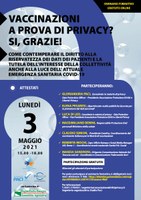 23/04/2021 - Vaccinazioni a prova di privacy? Si, grazie! Un Webinar gratuito 