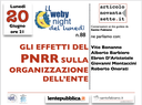 20/06/2022 - WebyNight del 20 giugno: gli effetti del PNRR sull’organizzazione dell’ente