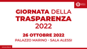 18/10/2022 - Comune di Milano - Giornata della Trasparenza - 26 ottobre 2022