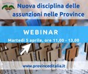 01/04/2022 - Webinar UPI : la nuova disciplina delle assunzioni delle province 