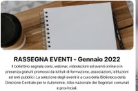 07/01/2022 - Pubblicata la nuova Rassegna eventi di Gennaio 2022