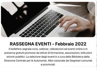 31/01/2021 - Nuova Rassegna Eventi FEBBRAIO 2022 