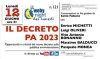 09/06/2023 - WebyNight del 12 giugno: il Decreto PA 2023