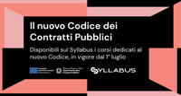 28/07/2023 - Su Syllabus è online il secondo corso del programma sul nuovo Codice dei Contratti Pubblici (D.lgs. n. 36 del 31 marzo 2023)