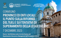 24/11/2023 - Convegno a Brescia il 7 novembre sulla riforma del TUEL